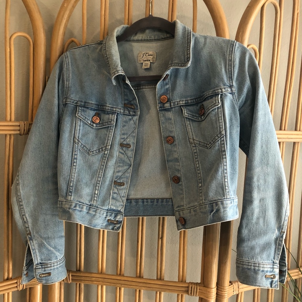 J. Crew cropped petite jean jacket